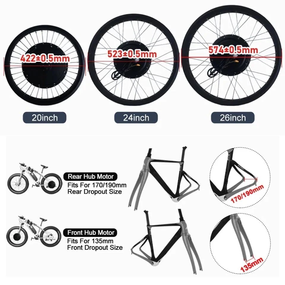 72V 3000W Ebike Snow Bike Conv - đánh giá và giá Ebike Conversion Kit 72V 3000W